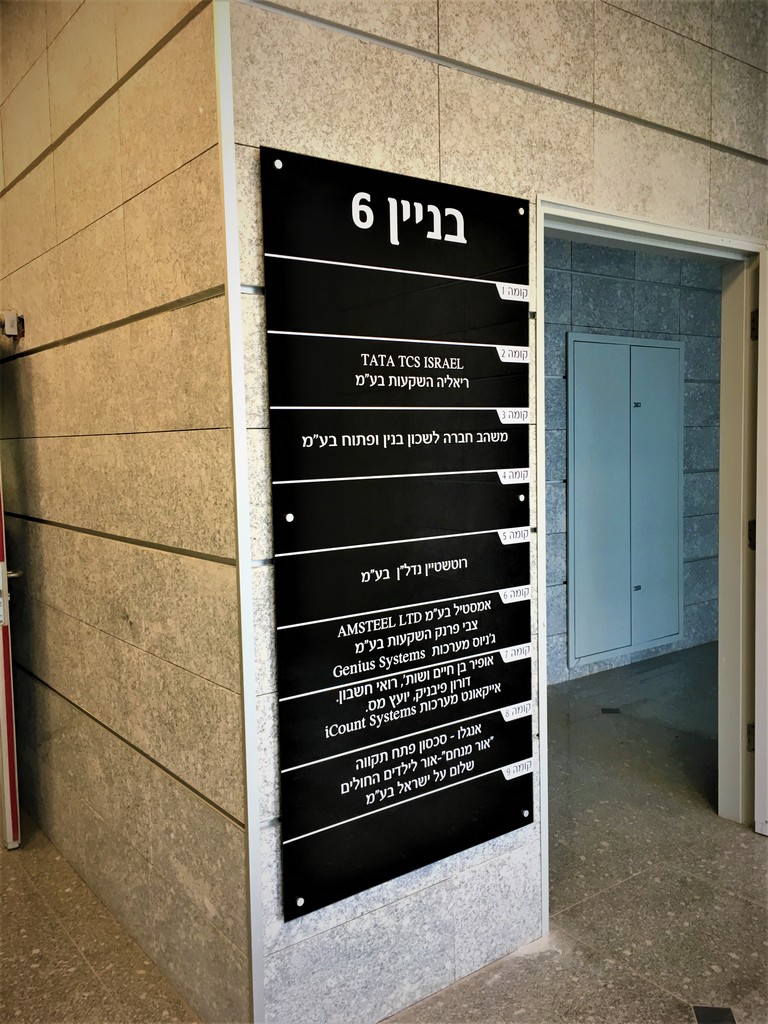 הדפסה על זכוכית שלט הכוונה