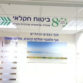 מדבקות צורנית לדלת לוגו