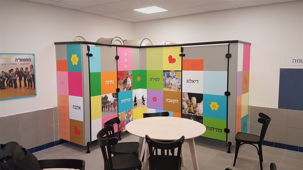 עיטוף שירותים במדבקה